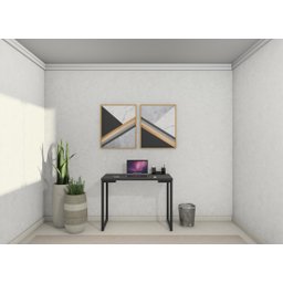 Mesa Industrial Escrivaninha Moderna Mdf 120x60 Metalon Preto Plancasa - 2