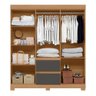 Guarda Roupa 6P com Espelho Alpha Nature Titanium - 3