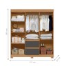 Guarda Roupa 6P com Espelho Alpha Nature Titanium - 2