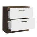 Ver imagem 4 de Balcão Armário de Cozinha 80 cm 2 Gavetas Rustic/Branco Agata Madesa