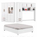 Ver imagem 2 de Guarda Roupa Casal Modulado 5 Portas com Cama Hercules 4 Portas 4 Gavetas Branco