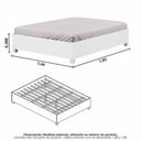 Ver imagem 3 de Guarda Roupa Casal Modulado 5 Portas com Cama Hercules 4 Portas 4 Gavetas Branco