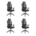 Ver imagem 1 de Kit com 4 Cadeiras Office Presidente Ajustavel e Ergonomica com Nr 17 Montana