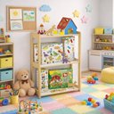 Ver imagem 2 de Estante Montessori Infantil MDF Organizadora Brinquedos Livros Quarto Brinquedoteca 75cm