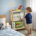 Ver imagem 7 de Estante Montessori Infantil MDF Organizadora Brinquedos Livros Quarto Brinquedoteca 75cm