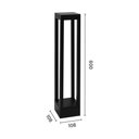 Ver imagem 2 de Poste Balizador de Jardim Astraled Jovy 60cm 7w Bivolt Preto Bl-6754