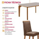 Ver imagem 6 de Mesa de Jantar Liz 6 Lugares Retangular Vidro 180cm Off White Moderna