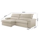 Ver imagem 4 de Sofá Filadélfia Linho 02 Módulos 100cm B25cm Meu Sofá Online A302 Linho Branco