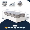Ver imagem 3 de Cama Box Baú com Colchão Ortobom de Molas Ensacadas Pillow In Pro Vida Solteiro 88cm
