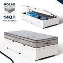 Ver imagem 2 de Cama Box Baú com Colchão Ortobom de Molas Ensacadas Pillow In Pro Vida Solteiro 88cm