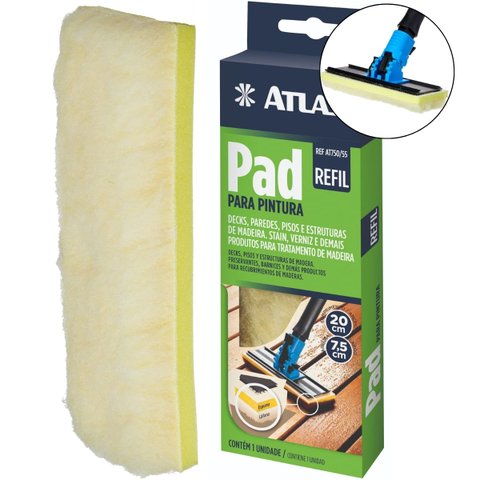 Refil de Pad para Pintura Deck Madeira Verniz | Atlas