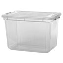 Ver imagem 3 de Kit 3 Caixas Plásticas Organizadoras 50l, 35l, 27l Transparente