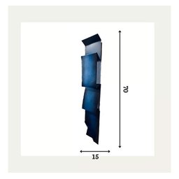 Decoração Escultura de Parede em Metal Casa Exclusivo no Brasil Home Decor Azul Estonado - 3