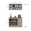 Ver imagem 3 de Cozinha Modulada 2 Peças Aéreo e Balcão de 120cm com Tampo Olivia Poliman