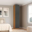 Ver imagem 1 de Guarda Roupa Modular 1 Porta com Prateleiras 35cm Altezza Clean Belmax:freijó/titânio