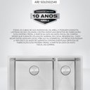 Ver mais imagens de Kit Cuba Dupla Gourmet com Acessórios Solo 50x25x40 e Válvulas e Escorredor e Tampas Decorativas Are