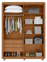 Ver imagem 3 de Guarda-Roupa Loop 4 Portas e 3 Gavetas - Lopas Amêndoa Clean/Off White