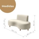 Ver imagem 4 de Sofá Orgânico 3 Lugares Curvo com Pés 152cm Multimóveis Bege