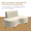Ver imagem 5 de Sofá Orgânico 3 Lugares Curvo com Pés 152cm Multimóveis Bege