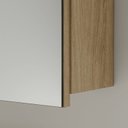 Ver mais imagens de Conjunto Gabinete de Banheiro com Cuba e Espelheira em MDF Suspenso 110cm Nature Carvalho/Branco