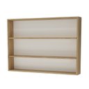 Ver imagem 4 de Conjunto Gabinete de Banheiro com Cuba e Espelheira em MDF Suspenso 110cm Nature Carvalho/Branco