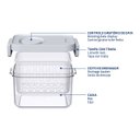 Ver imagem 6 de Pote Organizador de Geladeira Tramontina Organizzare com Controle de Umidade 0,9 L