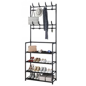 Rack Sapateira Arara Rack Tenis Sapato Sandalia Roupa 4 Andares Porta Objeto Gancho Estante Multifun