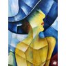 Quadro Pintura Tela abstrato vertical sexy óleo mulher 5582: 160cm (A) x 110cm (L) - 4