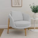 Ver imagem 2 de Poltrona Decorativa Austin Bouclé Cinza Claro - Nexta Casa