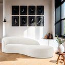 Ver imagem 2 de Divã Recamier Orgânico França 140cm Lado Direito Bouclé