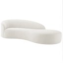 Ver imagem 1 de Divã Recamier Orgânico França 140cm Lado Direito Bouclé