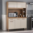 Ver imagem 2 de Armario Cozinha Ceara com 5 Portas Canelato/off White