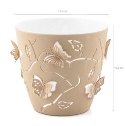 Kit Vasos de Plantas Flores 3 Cachepots Decorativos P M G Floreira de Mesa Plástico Plasvale - 4