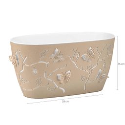 Kit Vasos de Plantas Flores 3 Cachepots Decorativos P M G Floreira de Mesa Plástico Plasvale - 2