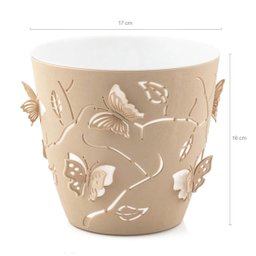 Kit Vasos de Plantas Flores 3 Cachepots Decorativos P M G Floreira de Mesa Plástico Plasvale - 3