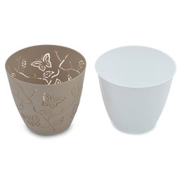 Kit Vasos de Plantas Flores 3 Cachepots Decorativos P M G Floreira de Mesa Plástico Plasvale - 6