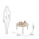 Ver imagem 4 de Mesa de Centro Tampo Redondo e Pés em Metal Dourado Dj Móveis Cleia Bali