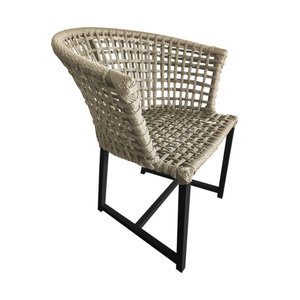 Cadeira de Jantar Corda Naútica Salinas Premium Area Externa Base Alumínio