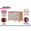 Ver imagem 4 de Balcão Cozinha Elena 2 Portas 3GAVS 120cm Cinamomo/Off MGM