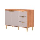 Ver imagem 1 de Balcão Cozinha Elena 2 Portas 3GAVS 120cm Cinamomo/Off MGM