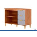 Ver imagem 3 de Balcão Cozinha Elena 2 Portas 3GAVS 120cm Cinamomo/Off MGM