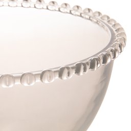 Saladeira de Cristal Coração Transparente 21cm Lyor - 2