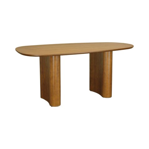 Mesa de Jantar Organik Tampo Laminado Cinamomo 180x90cm - Amêndoa/madeira