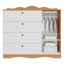 Ver imagem 3 de Cômoda Encanto com 4 Gavetas e 1 Porta Permóbili Nature/Branco
