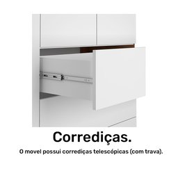 Cômoda Encanto com 4 Gavetas e 1 Porta Permóbili Nature/Branco - 6