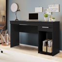 Ver imagem 1 de Escrivaninha Office com 1 Gaveta e 1 Nicho Preto - Notável Móveis