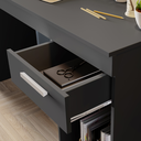 Ver imagem 3 de Mesa para Computador Escrivaninha Home Office Estudos 1 Gaveta 1 Nicho Escritório Quarto Preto