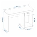 Ver imagem 6 de Escrivaninha Office com 1 Gaveta e 1 Nicho Preto - Notável Móveis