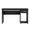 Mesa Para Computador Escrivaninha Home Office Estudos 1 Gaveta 1 Nicho Escritório Quarto Preto - 5