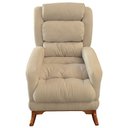 Ver imagem 2 de Poltrona Amamentação Liz de Balanço Suede Bege - Dominic Decor
